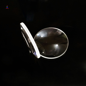 Lente de aumento convexo de plano esférico redondo, lente de vidro transparente personalizada convexo