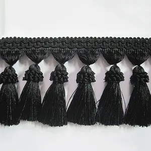 CHINA HOME DECOR Großhandel BLACK TASSEL FRINGE