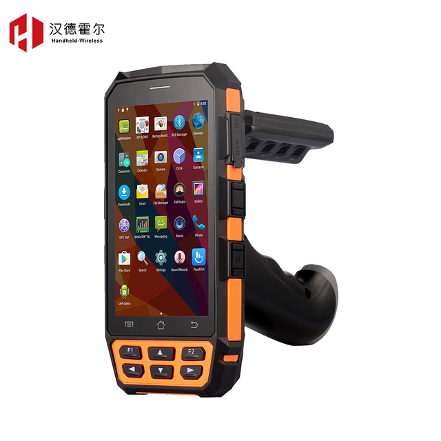 Handheld Wireless C5100  Android 7.0 4G Handheld Pda with Barcode Reader and Long Distance Uhf Reader