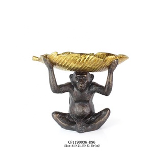 Plateau de singe, en résine, fait à la main, art moderne de luxe - Product Image 3