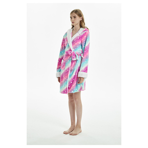 Nouveau Mode Hôtel Mince Moelleux Peignoir, Femmes Flanelle <span class=keywords><strong>Robe</strong></span> - Product Image 4