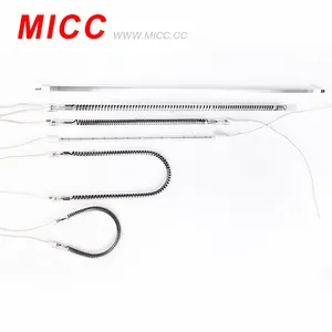 MICC 12v 석영 히터 적외선 석영 유리 튜브 히터