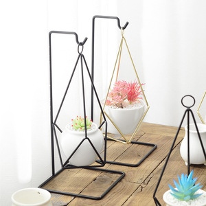 Pots de fleurs en céramique avec pots suspendus en fer, pots suspendus en gros, porte-pots de fleurs suspendus, paniers suspendus de jardin - Product Image 4