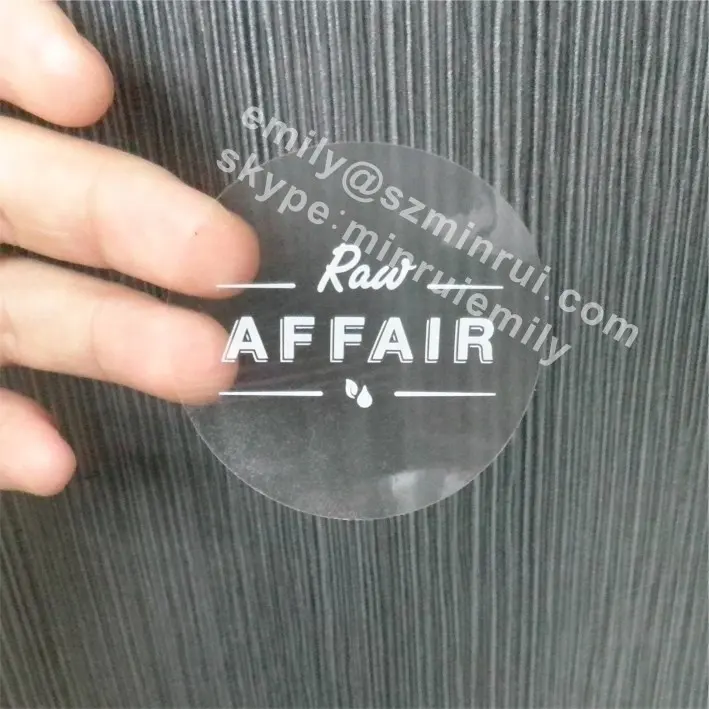 Impressão personalizada adesivo logotipo do círculo rodada transparente adesivos ou impressão do logotipo adesivos de vinil branco