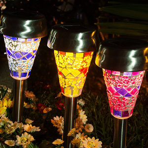 Stainless Steel Solar Mosaic LED <strong>Pathway</strong> <strong>Lights</strong> Solar Garden <strong>Light</strong> for <strong>Christmas</strong> Holiday Outdoor Decoration - Product Image 6