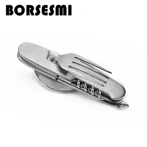 Ensemble de couverts multifonctionnels <span class=keywords><strong>en</strong></span> acier inoxydable pour le camping, <span class=keywords><strong>3</strong></span> <span class=keywords><strong>en</strong></span> <span class=keywords><strong>1</strong></span>, vaisselle portable, couverts de voyage, <span class=keywords><strong>cuillère</strong></span>, <span class=keywords><strong>fourchette</strong></span>, <span class=keywords><strong>couteau</strong></span> de poche - Product Image 2
