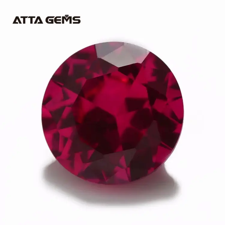 High Quality #5 Round Cutting Corundum Synthetic Ruby Stone Prices Star Ruby Gemstone