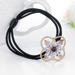 LUOTEEMI Donne Della Ragazza di Trasporto Libero Commercio All'ingrosso di Vendita Calda Nuovi Accessori Per Capelli Zirconia Gomma Fasce Elastiche Dei Capelli <span class=keywords><strong>Headwear</strong></span> Nuziale - Product Image 5