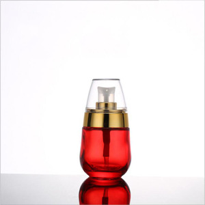 Flacon cosmétique de 30 ml, flacon de soin de la peau de 120 ml, flacon d'émulsion en verre rouge, pot à crème de 50 g, 30 g, bouchon doré argenté, flacon d'<span class=keywords><strong>essence</strong></span> - Product Image 3