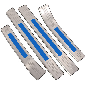 Accessori per auto in acciaio inossidabile nero argento rivestimento interno battitacco esterno battitacco battitacco per <span class=keywords><strong>Mitsubishi</strong></span> <span class=keywords><strong>Eclipse</strong></span> <span class=keywords><strong>Cross</strong></span> 2018 - Product Image 2