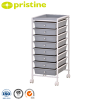 Hochwertiger OEM EBay Organizer Taiwan Home Storage Möbel Büro Rollwagen 8 PP Kunststoff Schubladen Aufbewahrungs Organizer Wagen Möbel