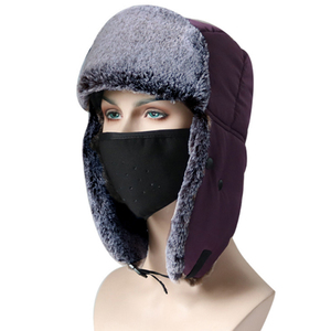 Sombrero de nieve de invierno Lei Feng Cap/Gorro de invierno Gorro de animal de felpa/Sombrero de piel sintética de estilo ruso con orejeras - Product Image 5