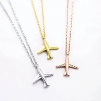 Silver Gold Plane Necklace Airplane – High Desert Avionics