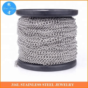 Wholesale by Meter Stainless Steel Jewelry <strong>Extender</strong> Soldered 304 Curb <strong>Chain</strong> with Welded Link - Product Image 2