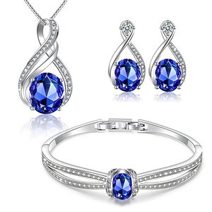 Di lusso Del Progettista 18K Placcato Oro Di Cristallo Del Rhinestone Grande Margherita Tre Del Pendente Orecchino Anelli Set di Gioielli Per Le Donne Della Ragazza di Barretta regalo - Product Image 4