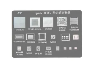 BGA Reballing şablon lehim şablon için Samsung Galaxy için Huawei Xiaomi için MTK serisi PCB BGA çip onarım