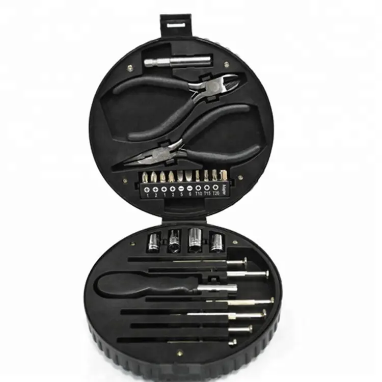 Jutien Small Wholesale Automobile Multi-functional Laptop Car Repair Tool Box Tire shape tool kit