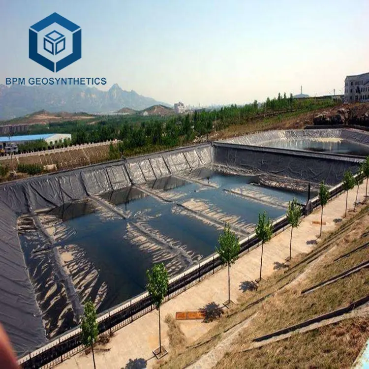 Outdoor Polyethylene Fish Farm Pond Liner HDPE Containment Liner Large Pond Liner Waterproof Geomembrane HDPE 0.5mm 500 micron