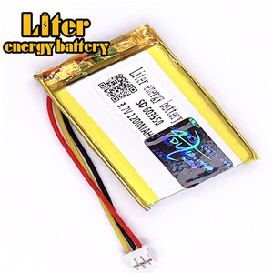 Socket 2.0-3 P 3.7 V 603550 1200 mah lipo battery Rechargeable solar li ion polymer lithium battery with PCM - Product Image 3