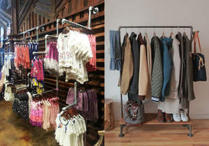 3/4 ברזל יצוק רצפת מתכת מקורבות משמש מתכת צינור מתלה בגדים - Product Image 6