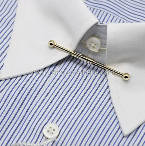 Collar Pin, Herren Gold Collar Bars Metall Noble Tie Rods Dress Shirt Collar Pins