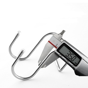 Factory Price <strong>Large</strong> 304 Stainless Steel Double <strong>S</strong> <strong>Hook</strong> Utensil Utility for Kitchen &amp; Garage for <strong>Hooks</strong> &amp; Rails - Product Image 3