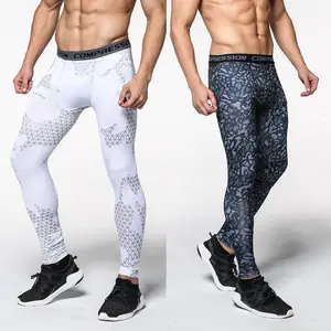 Yotomar calça leggings de compressão masculina, camuflada, secagem rápida, para academia