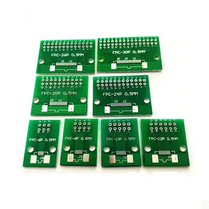 Adaptador de soquete placa pcb, lado duplo de 0.5mm 1mm ffc fpc 6 8 10 12 20 30 40 50 60 pinos para 2.54mm fpc/ffc smt