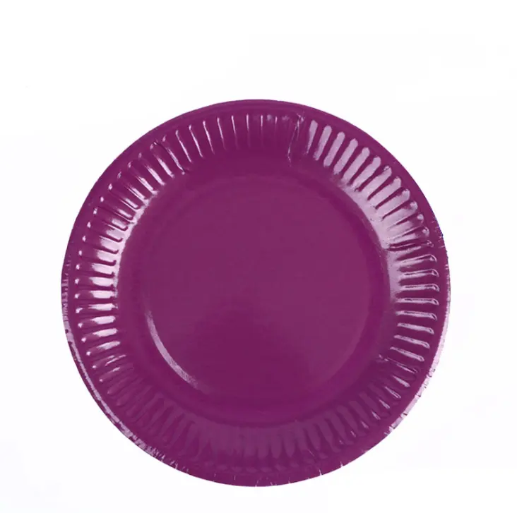 Wholesale Disposable Paper Dessert Purple Paper Plates