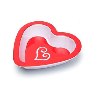 Precio competitivo irrompible de diseño personalizado de San Valentín en forma de corazón rojo Mesa ware de tazón de melamina - Product Image 1