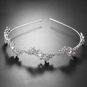 Cheaper Elegant Wedding Bridal Crown Headband Tiara Charming Rhinestone Headpiece