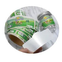 Label Stiker Vinil Bopp Putih Tahan Air Permanen Kustom untuk Kosmetik Botol Plastik Toples Kaca Makanan