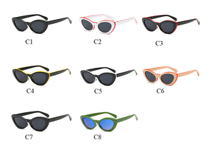 Jaspeer espejo <span class=keywords><strong>verde</strong></span> pequeño uv400 gafas de sol ojo de gato colorido sol grises 2018 - Product Image 6
