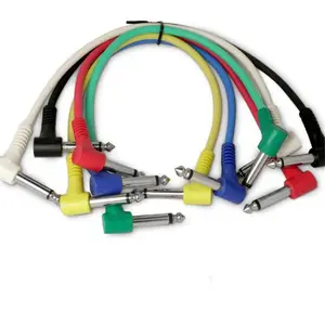 6 개/대 Guitar Parts 컬러 풀 한 각진 Plug Audio Cable (납 Patch Cables 대 한 Guitar Pedal Effect