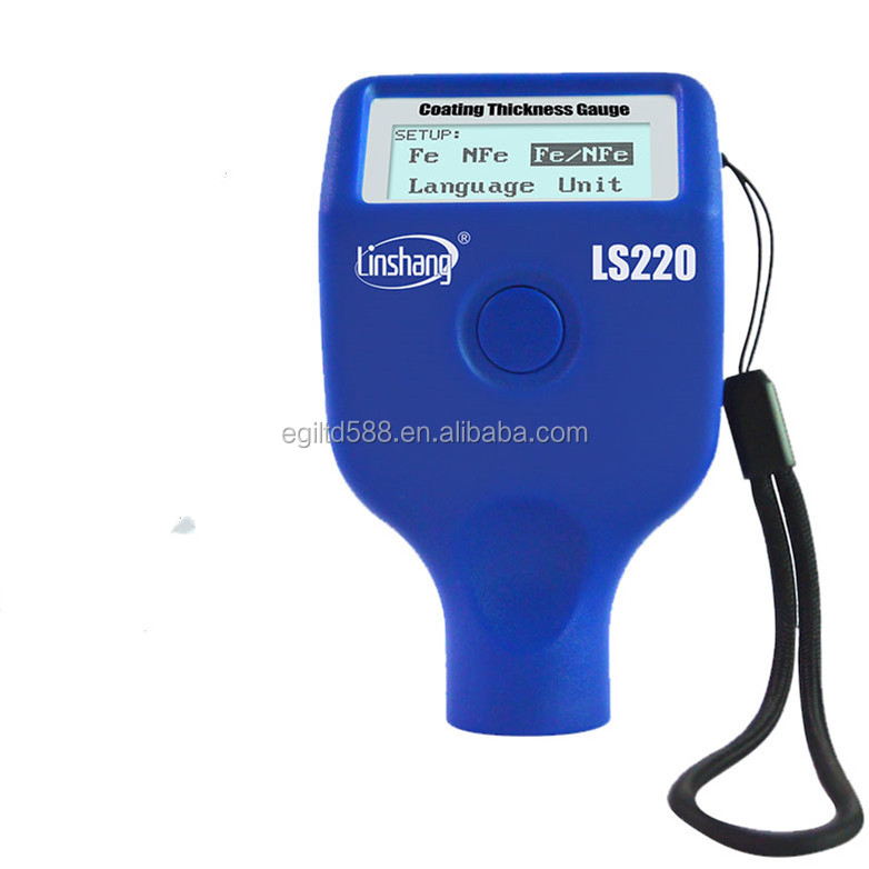 LS220 Coating Thickness Gauge Test Non-Magnetic Non-Conductive Coating With Built-In Integrated Ruby Tip Probe Fe/NFe