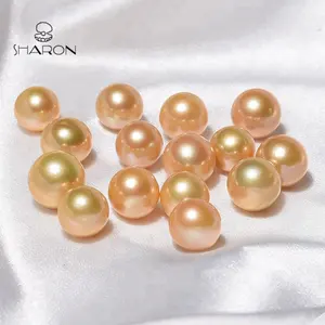 12-16mm A+ Cultured Freshwater Round Loose Dyed Edison Golden Pearl