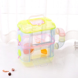 Cage en métal avec imprimé à la mode, transparente, pour animaux domestiques, petit Animal domestique, <span class=keywords><strong>Hamster</strong></span>, chariot et boutons de maison, ne prend pas en charge, OEM/ODM, 50 pièces - Product Image 4