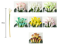 O-1019 Prix de gros, taille personnalisée 63 cm, fleurs de lys artificielles en PU au toucher réel, en vente
