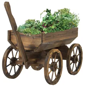 Wagen Holz Garten Pflanzer