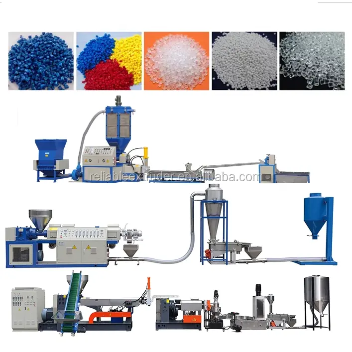 Gerecycled Plastic Pellet Twin Schroef Pelletiseren Extrusie Machine Dubbele Trap 2 Schroef Extrusie Recycle Granulator