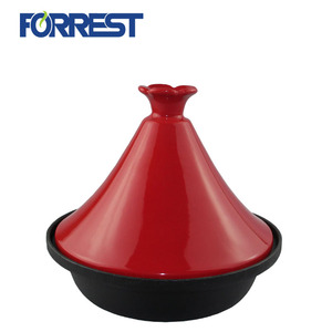 Red Color Moroccan <strong>Tagine</strong> Enameled Cast Iron <strong>Tagine</strong> <strong>Pot</strong>