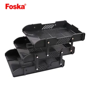 Foska ขายร้อน 3 ชั้นพลาสติกสํานักงานออแกไนเซอร์ถาดเก็บเอกสารโต๊ะถาดเก็บเอกสารโต๊ะทํางานผู้ถือเอกสาร