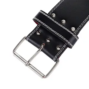 High Quality 10mm Powerlifting Prong Belt Three-layer Genuine Leather Belt