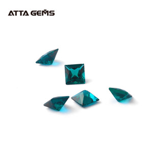Créé Emerald Princess cut 7*7mm <span class=keywords><strong>émeraude</strong></span> foncé nom acheter <span class=keywords><strong>émeraude</strong></span> en ligne - Product Image 4