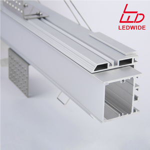 2018 Desain Baru Trimless LED Profil Tersembunyi Linear Light Aluminium Ekstrusi <span class=keywords><strong>Channel</strong></span> untuk Langit-langit