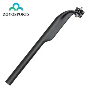 ZOYOSPORTS 27.2/30.8/31.6mm एमटीबी सड़क बाइक सीट ट्यूब 3K मेट/चमक खत्म पूर्ण कार्बन फाइबर साइकिल Seatpost
