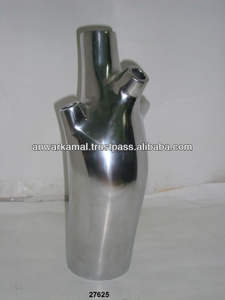 Vase à fleurs en aluminium argenté de style moderne, design exclusif unique, vase de sol classique pour la décoration de la maison - Product Image 3