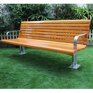 <span class=keywords><strong>Banc</strong></span> d'extérieur en bois massif de camphrier verni, sièges de parc en bois - Product Image 3