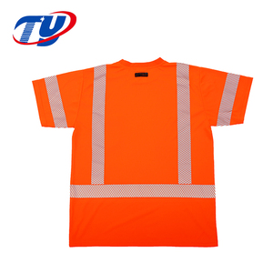 Thời Trang Cao Nhìn Thấy An Toàn Phản Quang Màu Vàng T-Shirt - Product Image 4