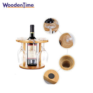 Bambou <span class=keywords><strong>Vin</strong></span> Bouteille En <span class=keywords><strong>Verre</strong></span> Titulaire Gobelets <span class=keywords><strong>Rouge</strong></span> <span class=keywords><strong>Vin</strong></span> <span class=keywords><strong>Verre</strong></span> Séchage Rack Présentoir pour 6 Verres <span class=keywords><strong>à</strong></span> <span class=keywords><strong>pied</strong></span> et 1 bouteille - Product Image 2